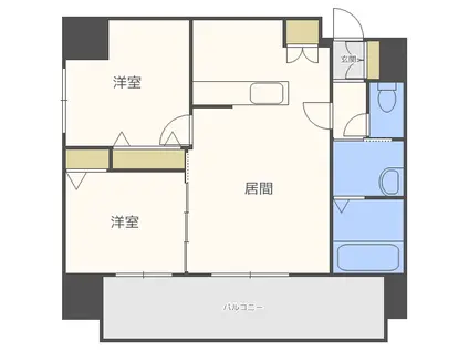 エクレール(2LDK/5階)の間取り写真