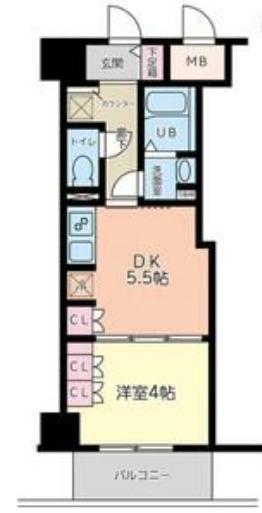 神戸元町ノア(1DK/1階)の間取り写真