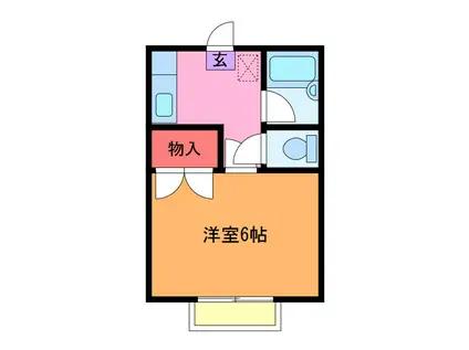 バートン・アンバー(1K/2階)の間取り写真