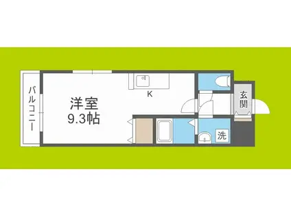 エクセレント上新20(ワンルーム/6階)の間取り写真