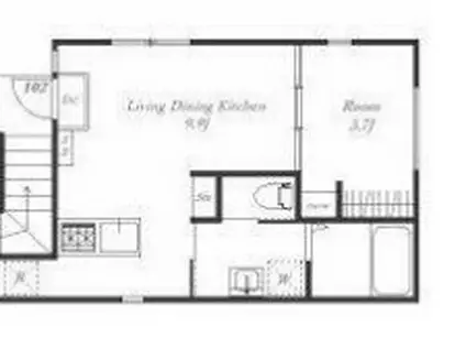 ティーーアズール岸根公園(1LDK/1階)の間取り写真