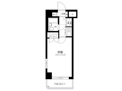 サンテミリオン世田谷上野毛(1K/5階)の間取り写真