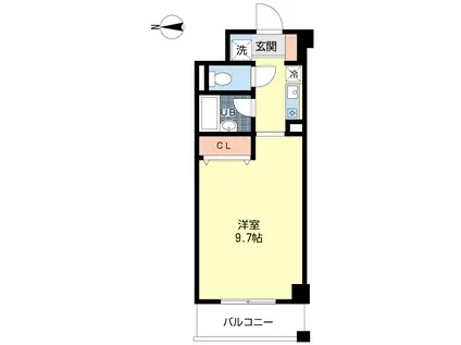 ハイブリッジ本町(ワンルーム/4階)の間取り写真