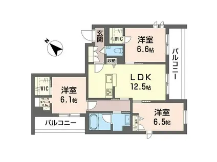 コンフォーザ(3LDK/3階)の間取り写真