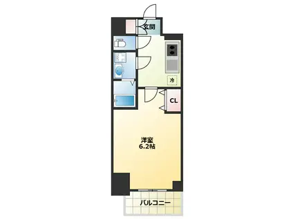 エスリード ザ・グラン大阪ノース(1K/10階)の間取り写真