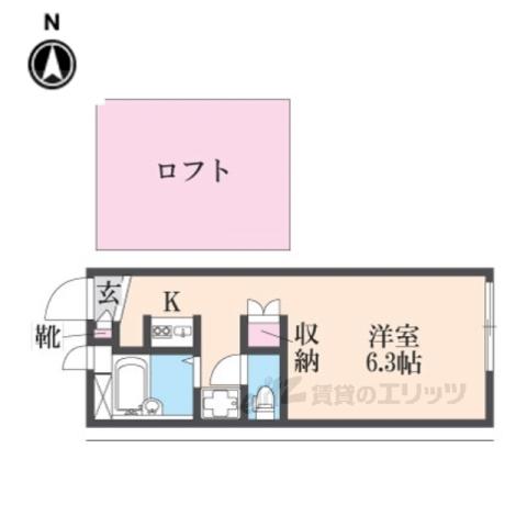 レオパレスヴィラⅡ(1K/2階)の間取り写真