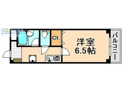 ソレイユ新伊丹(1K/1階)の間取り写真