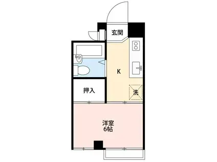 アンエコーハイム(1K/2階)の間取り写真