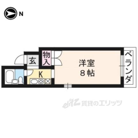 シンプルハイツベニス(1K/5階)の間取り写真