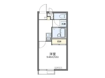 レオパレスSEIZANII(1K/2階)の間取り写真