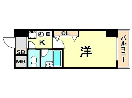 エスリード三宮フラワーロード(1K/10階)の間取り写真