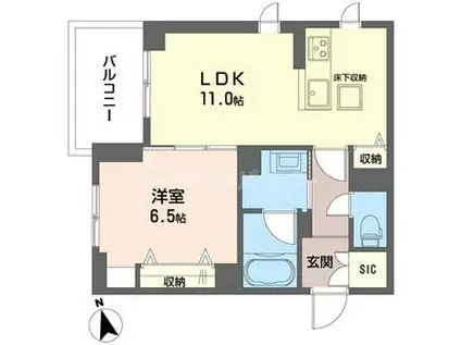 ルピナス グランデ(1LDK/1階)の間取り写真