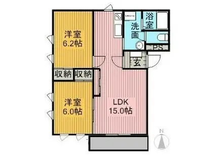 マンションドム相馬(2LDK/3階)の間取り写真