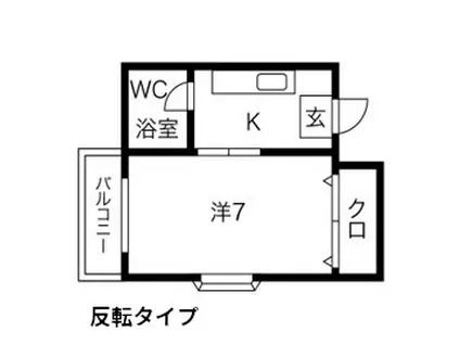 グレース桃谷(1K/3階)の間取り写真