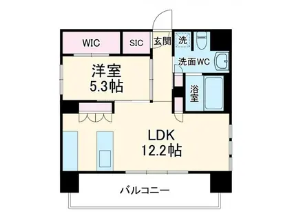 リンクハウス北梅田(1LDK/2階)の間取り写真
