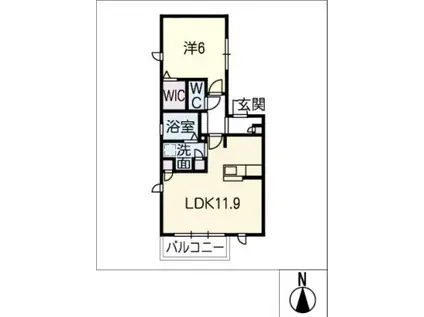 MAISON COLLINA(1LDK/2階)の間取り写真