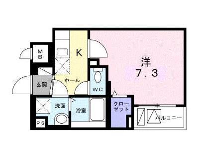 LAS.T.Y.K.ビルヂング(1K/5階)の間取り写真