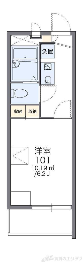 レオパレス東中島(1K/3階)の間取り写真