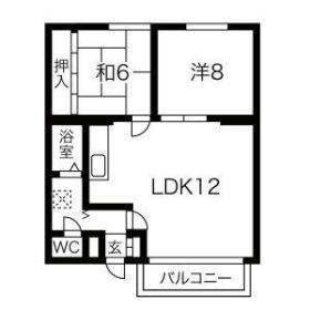 リバーサイドヴィラ山鼻(2LDK/3階)の間取り写真