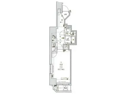 マーロ上野入谷R(1K/4階)の間取り写真