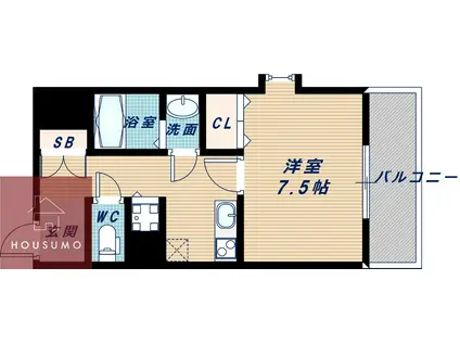 MSPALAZZO(1K/2階)の間取り写真