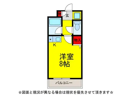 コア壱番館(ワンルーム/1階)の間取り写真