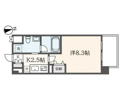 ファレノ下北沢(1K/3階)の間取り写真