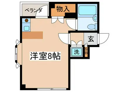 CASA K-RYU(ワンルーム/3階)の間取り写真