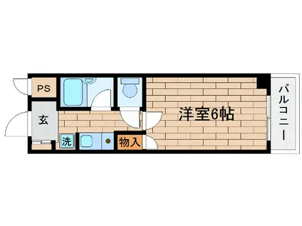 シャルマンフジ御影参番館(1K/2階)の間取り写真