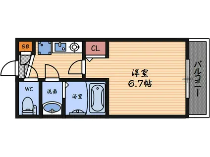 ドリームプラザ福島(1K/3階)の間取り写真