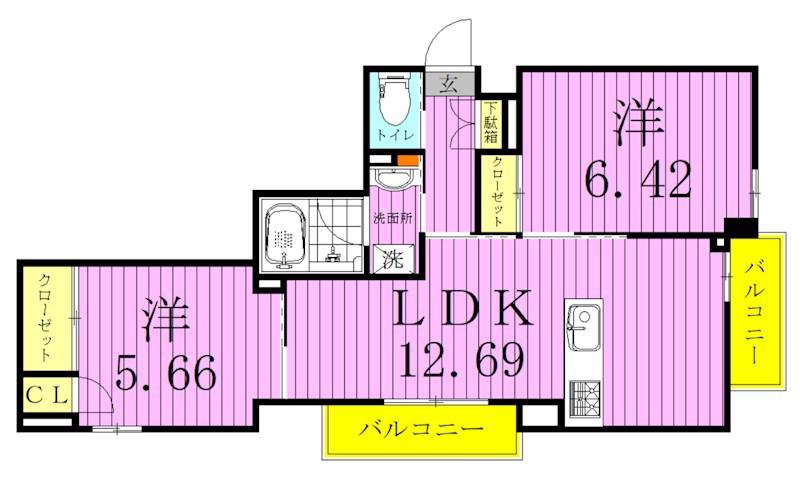 MG.PLAZA(2LDK/3階)の間取り写真