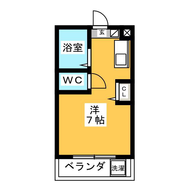 メゾンフクイ(ワンルーム/3階)の間取り写真