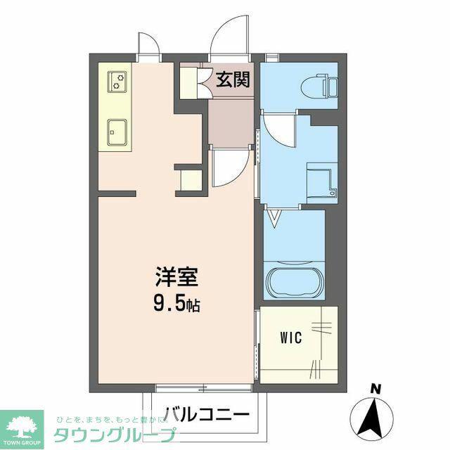 アクシス A(ワンルーム/2階)の間取り写真