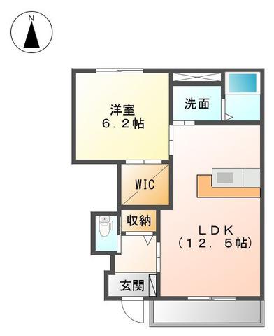 MASUEMONII番館(1LDK/1階)の間取り写真
