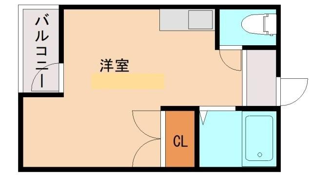 ヴィラージュ香椎II(ワンルーム/1階)の間取り写真