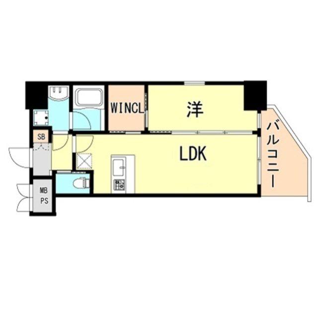 プレジオ神戸ウエスト(1LDK/12階)の間取り写真