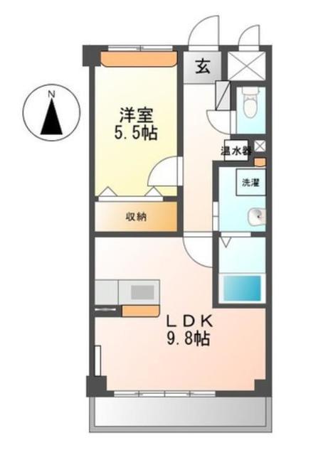 イーストピア(1LDK/2階)の間取り写真