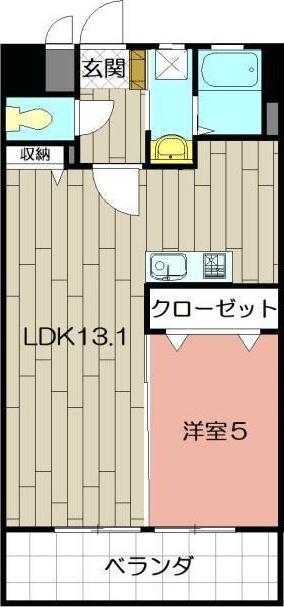 THE SQUARE・KOBAI PREMIUM(1LDK/4階)の間取り写真