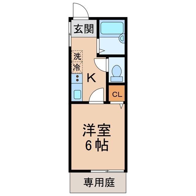 TJ海南岡田(1K/1階)の間取り写真