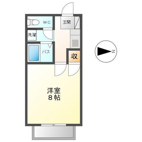 サニーY&K(1K/2階)の間取り写真