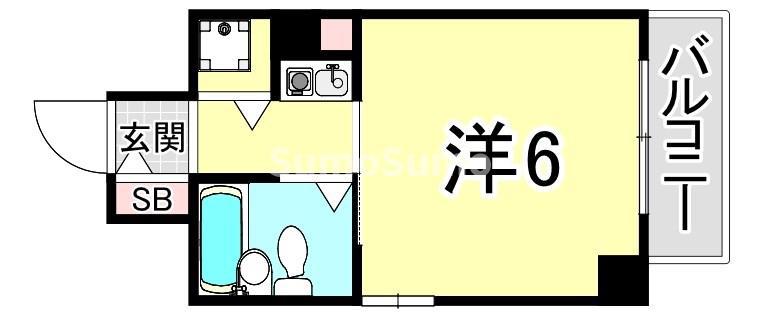 メゾンメリメ(1K/5階)の間取り写真
