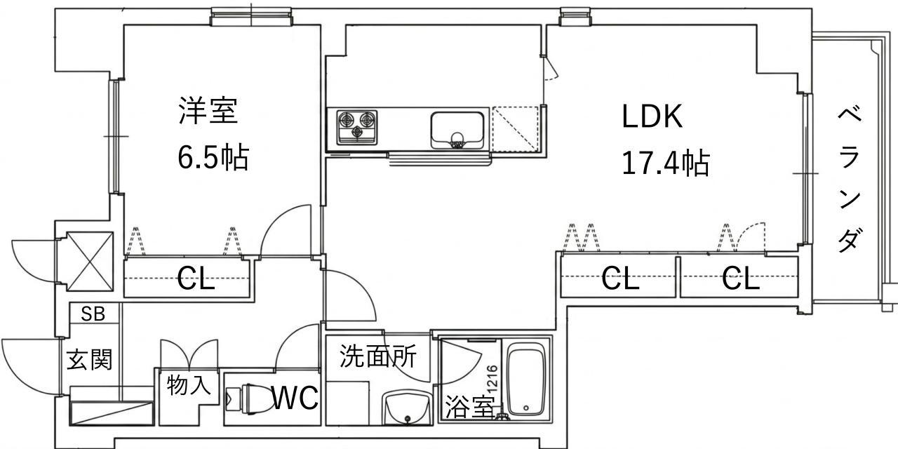 アクアスイート新大阪(1LDK/10階)の間取り写真