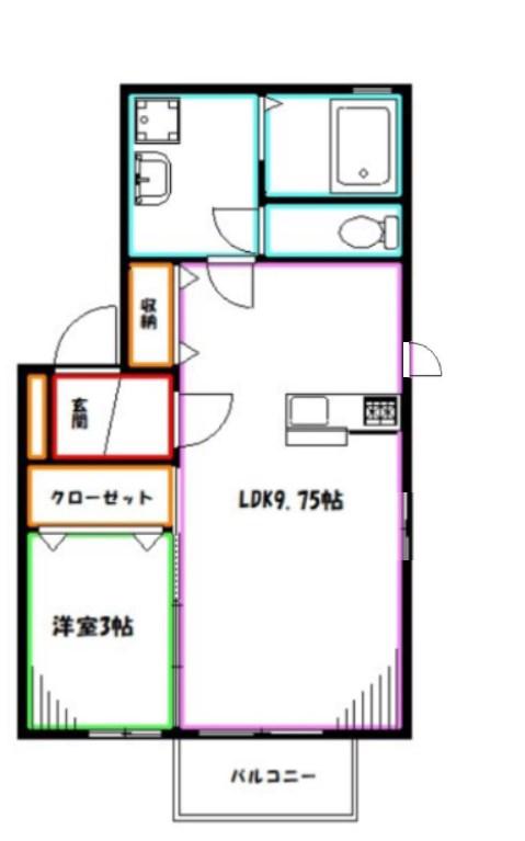 ノースタウン吉祥寺I棟(1LDK/2階)の間取り写真