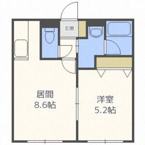 FRONTIER N24(1LDK/4階)の間取り写真
