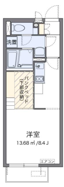 ミランダルーチェIII(ワンルーム/2階)の間取り写真