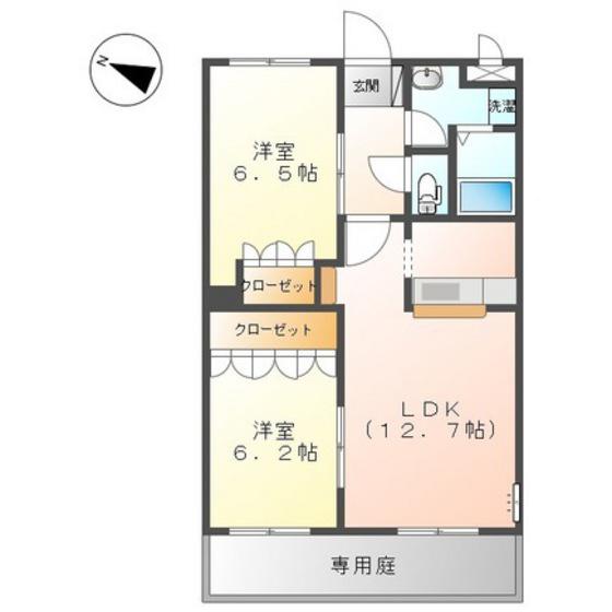 サニーコーポYM(2LDK/1階)の間取り写真