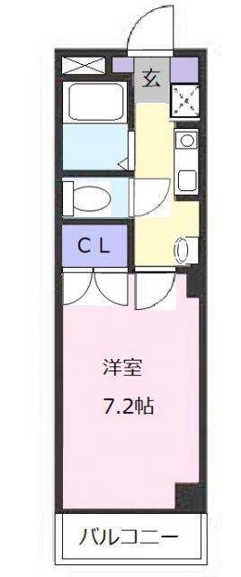 シーフロントTOA(1K/3階)の間取り写真
