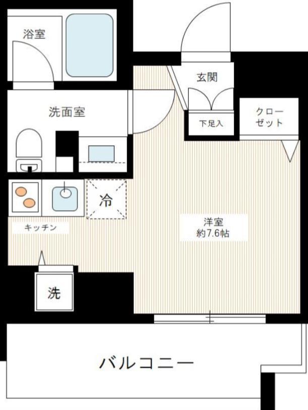 ダイナシティ西新宿(ワンルーム/3階)の間取り写真