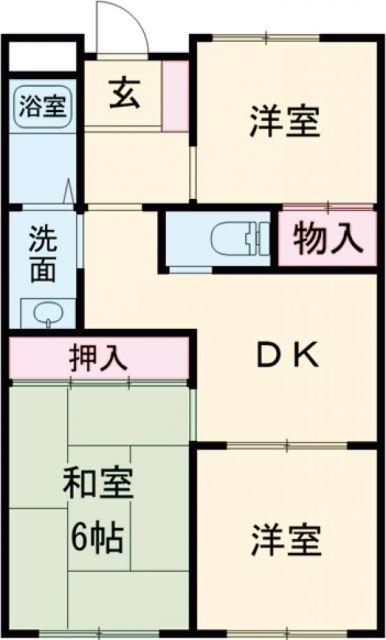 メゾンいなり(3DK/2階)の間取り写真