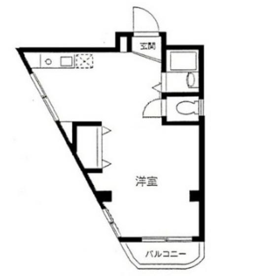 倉光ハイム(ワンルーム/3階)の間取り写真